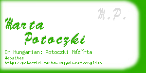 marta potoczki business card